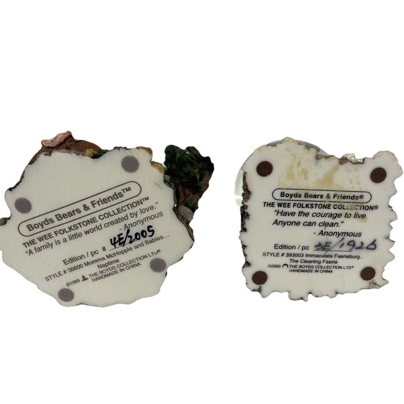 Boyds The wee folkstone collection, cleaning Faerie, Momma McHopple & babies nap - Picture 5 of 11